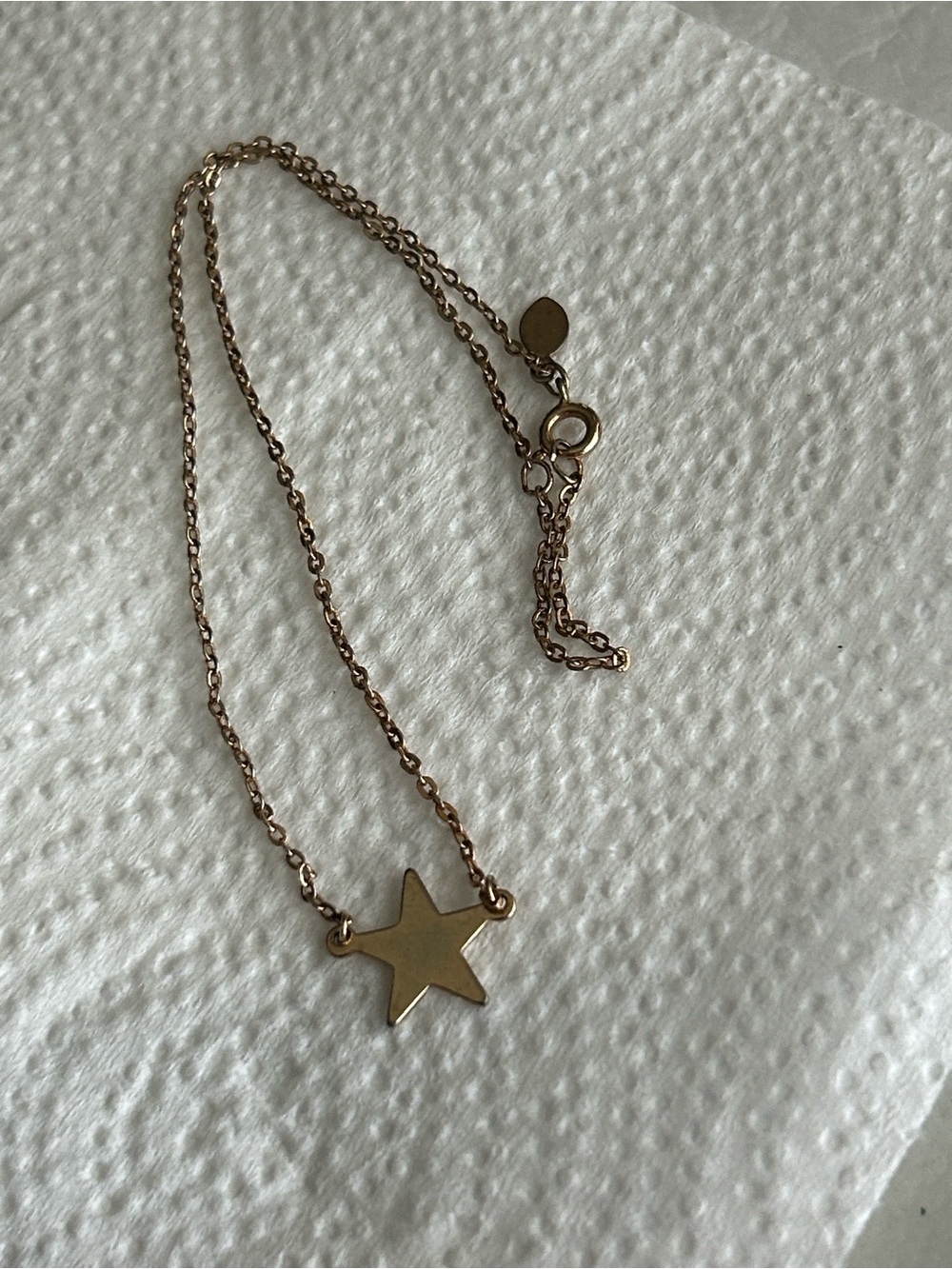 Avon Gold tone Star Charm Anklet (6)